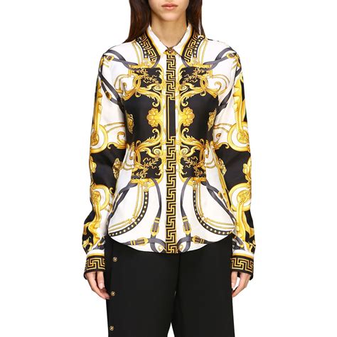 versace womens shirt sale|Versace long sleeve shirts women's.